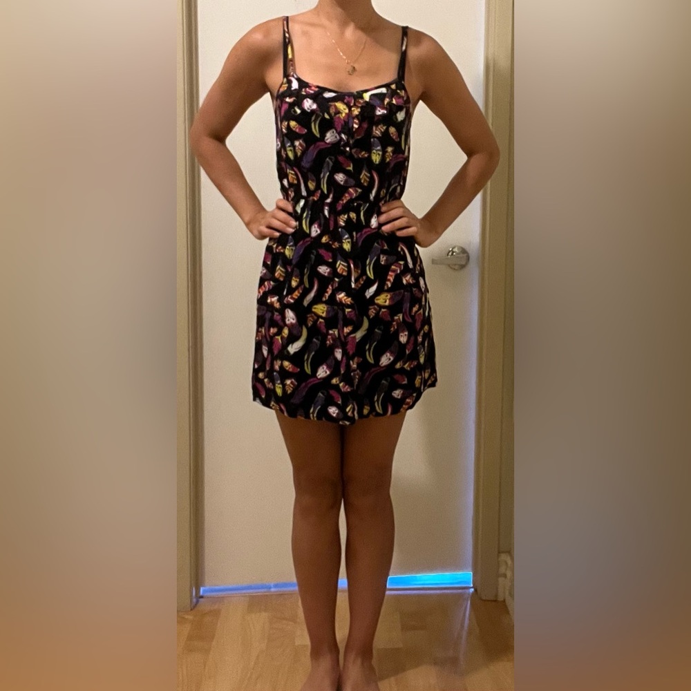 Stylish Multicolor Feather Dress